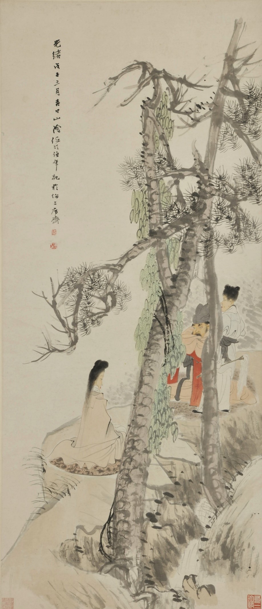 <h2>玉局观禅图轴</h2><p>作者：任颐</p><p>创作年代：清代</p><p>规格：122.8cm×53.2cm</p><p>品类：纸本</p>